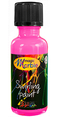 Neon Pink Swirling Paint: 1oz bottle of Neon Pink Marble Paint.